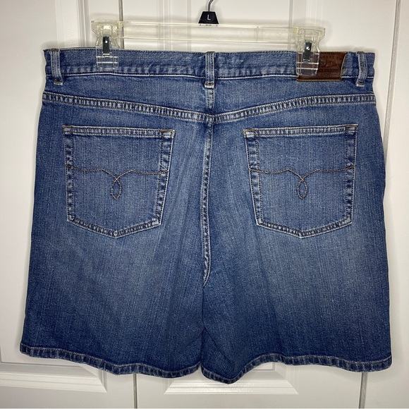 Lauren Jeans Co Ralph Lauren Denim Short Size 14 C Blue 7” Inseam Cotton Bermuda - Picture 5 of 8